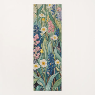 Meadow Whispers: Pastel Wildflowers Yoga Mat