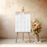 Meadow Wildflower Alphabetical Seating Chart<br><div class="desc">This meadow wildflower alphabetical seating chart is perfect for a rustic wedding. The design features green, pink, blush, yellow, purple, watercolor multicolor meadow flowers. This sign can be used to organize your guests alphabetically or by table number. It includes enough room for about 150 wedding guests. Make room for more...</div>