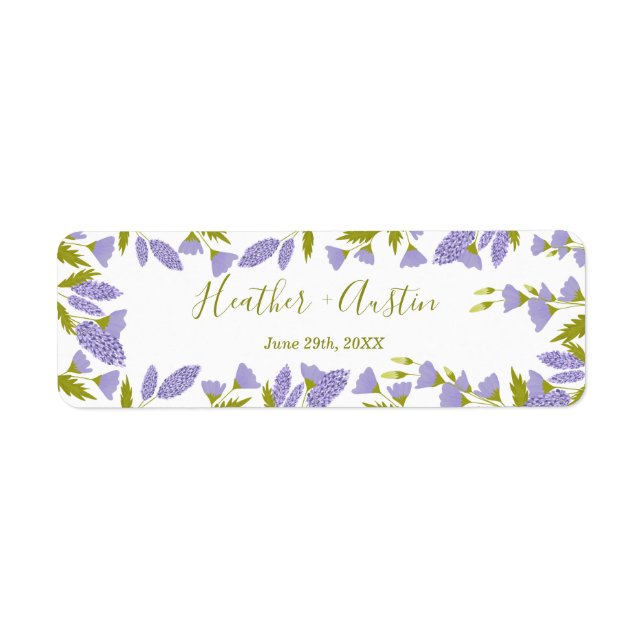 Meadow Wildflower Botanical Wedding Return Address (Front)