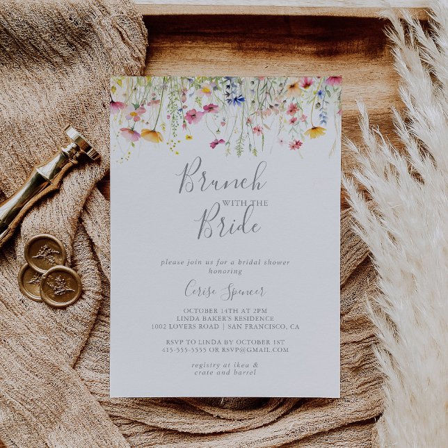 Meadow Wildflower lBrunch with the Bride Shower Invitation (Creator Uploaded)