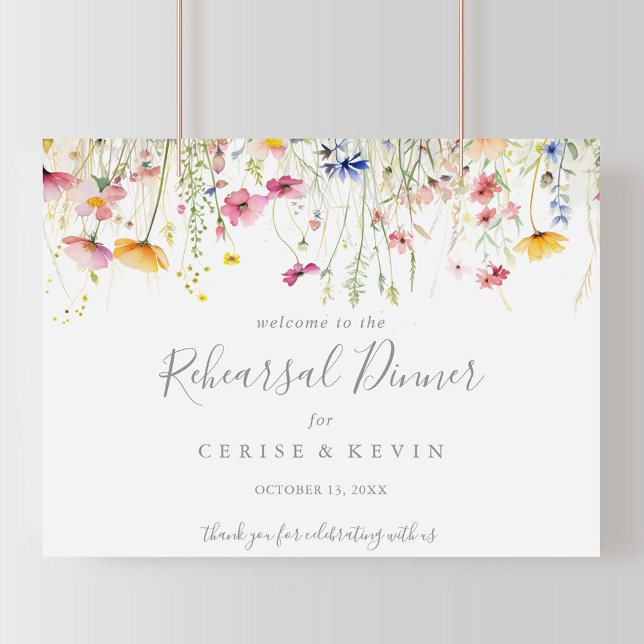 Meadow Wildflower Rehearsal Dinner Welcome  Poster (Creator Uploaded)