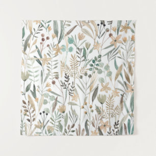 Meadow Wildflowers: Watercolor Charm. Tapestry