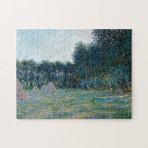 Meadow with Haystacks near Giverny Monet Fine Art Jigsaw Puzzle