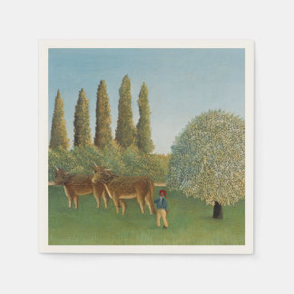 Meadowland (The Pasture), Henri Rousseau,  1910 Napkin