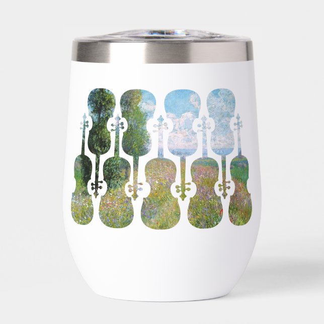 Meadowlark Violin Coffee/Tea Practicing Tumbler (Front)