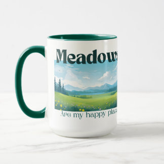 Meadows Are My Happy Place large mug