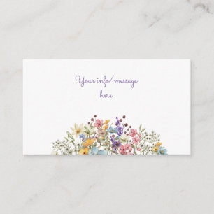 Meadows colorful flowers adult Birthday Enclosure Card