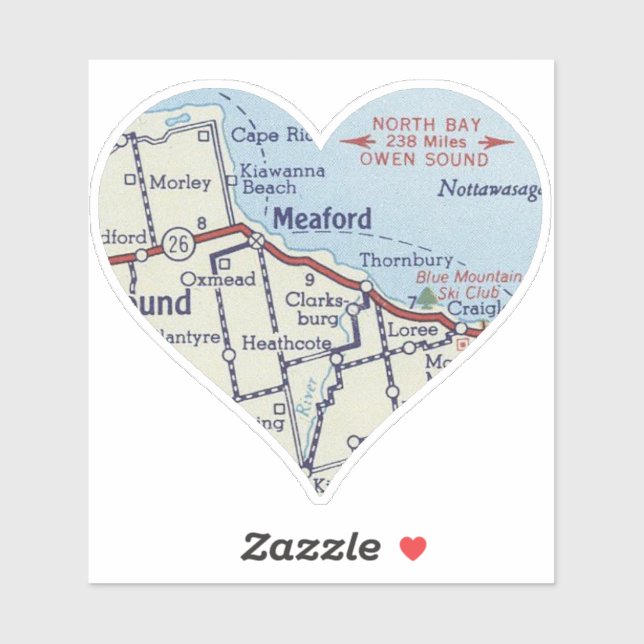 Meaford Ontario Vintage Map (Sheet)