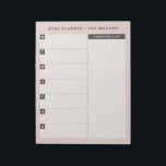 Meal Planner Notepad | Blush<br><div class="desc">Personalize this notepad with your title of preference to create a custom weekly meal planner or project planner. A design with shades of pink blush features a modern and simple design with plenty of space to write. The spaces for each day of the week allows you to plan your meals...</div>