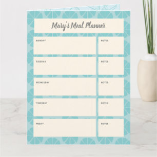 Meal Planner   Shopping List Download Card