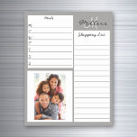 Meal Prep Shopping List Personalized Photo Magnetic Dry Erase Sheet<br><div class="desc">This design may be personalized in the area provided by changing the photo and/or text. Or it can be customized by clicking Personalize this Template and then choosing the click to customize further option and delete or change the colour of the background, add text, change the text colour or style,...</div>