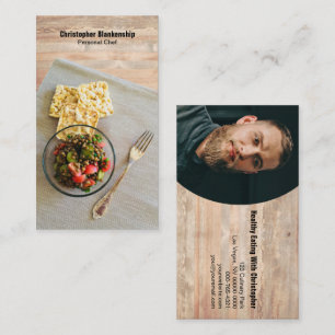 Meal Table Setting Personal Chef Custom Photo Busi Business Card