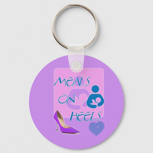 Meals on Heels! Breastfeeding Design Keychain (Front)