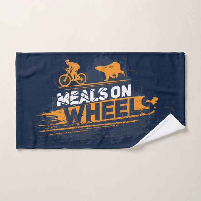 Meals on Wheels Cycling Enthusiasts Wild Trail Hand Towel (Hand Towel)