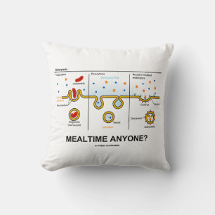 Mealtime Anyone? Endocytosis Eating Biology Humour Throw Pillow