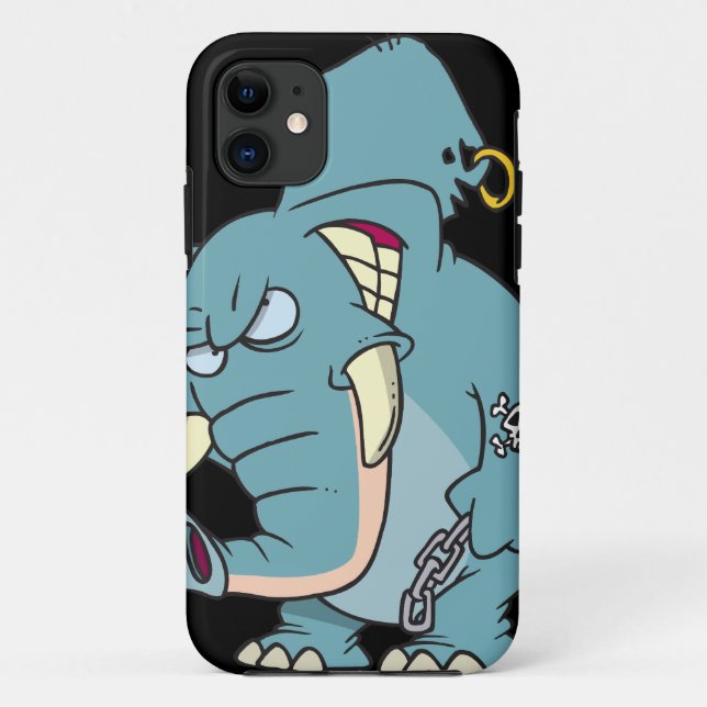 mean badass elephant cartoon Case-Mate iPhone case (Back)