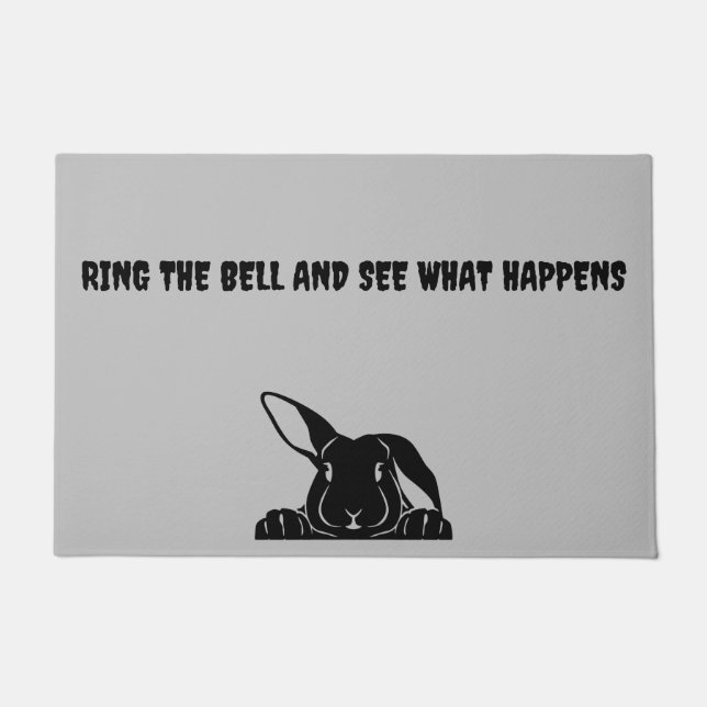 Mean Bunny Doormat (Front)
