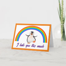 Mean Card - I hate you this much - 4x5.5
