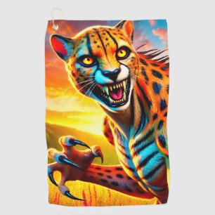 Mean Cheetah Golf Towel