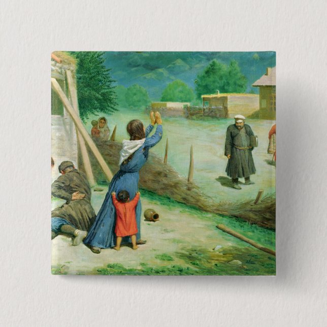 Mean Collection, 1891 2 Inch Square Button (Front)