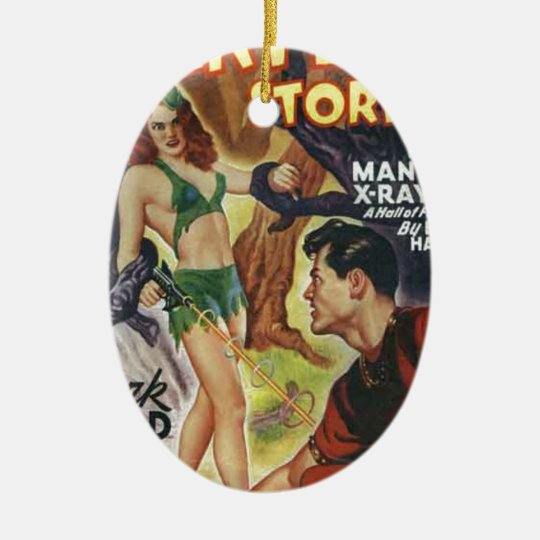 Mean Forest Girl Ceramic Ornament