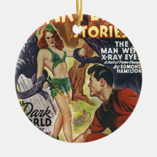 Mean Forest Girl Ceramic Ornament