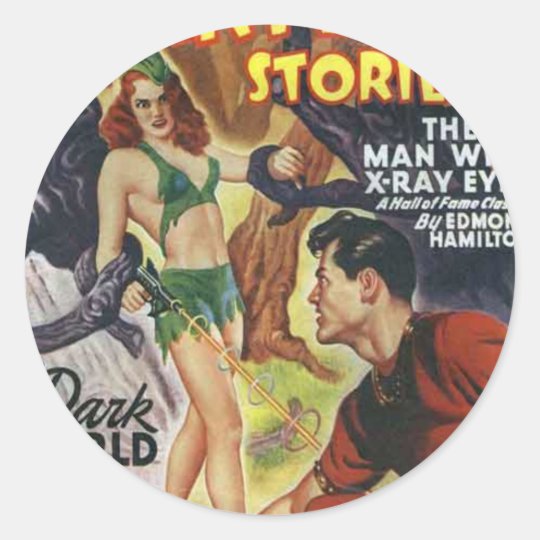 Mean Forest Girl Classic Round Sticker