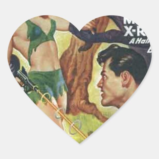 Mean Forest Girl Heart Sticker