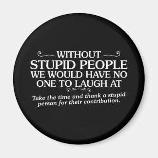 MEAN INSULTS THANK STUPID PEOPLE FOR THEIR CONTRIB MAGNET