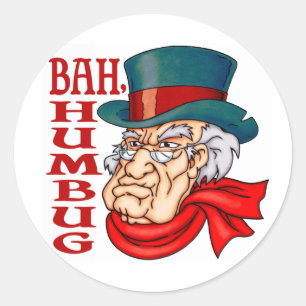 Mean Old Scrooge Classic Round Sticker