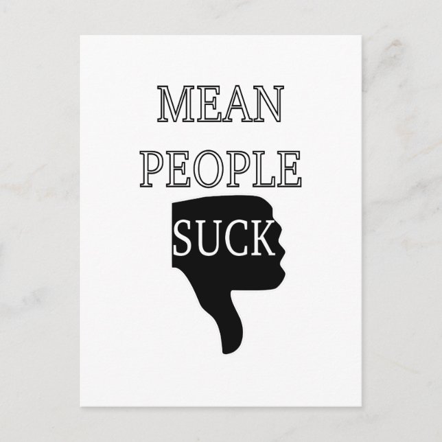 Mean People Suck Postcard (Front)