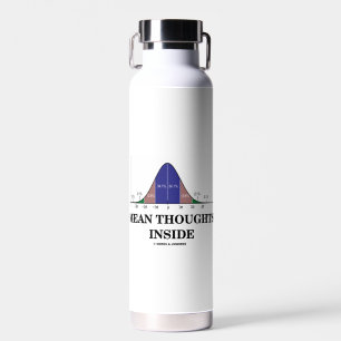 Mean Thoughts Inside Stats Geek Humor Water Bottle