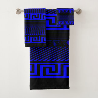Meander Line Art Bath Towel Set