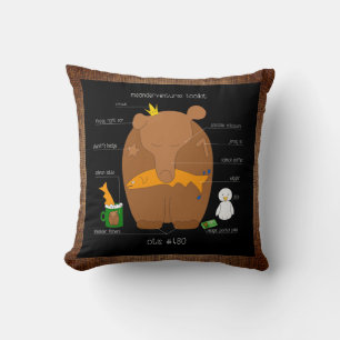 Meanderventures Toolkit No. 480 Otis  Throw Pillow