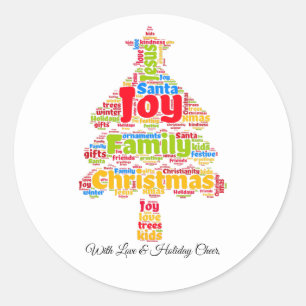Meaning of Christmas, Xmas Tree Festive Sticker