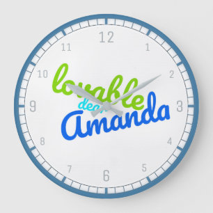 Meaning of the Name Amanda   Wall Clock
