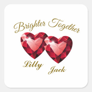 Meaningful Gift  – Elegant Love Square Sticker