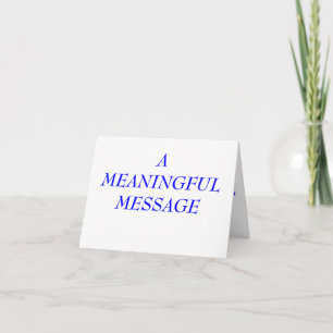 MEANINGFUL MESSAGE:  INCARCERATION 8 CARD