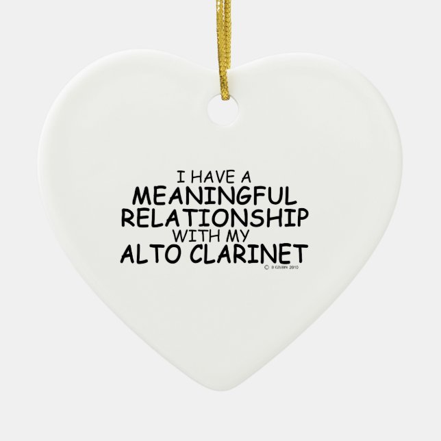Meaningful Relationship Alto Clarinet Ceramic Ornament (Front)