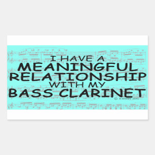 Meaningful Relationship Bass Clarinet Rectangular  Sticker