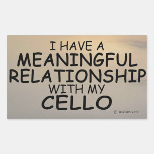 Meaningful Relationship Cello Rectangular Sticker