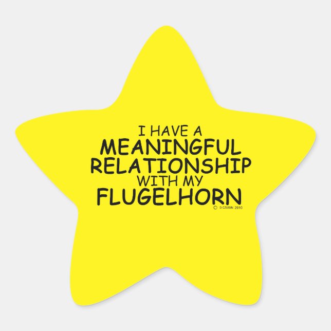 Meaningful Relationship Flugelhorn Star Sticker (Front)