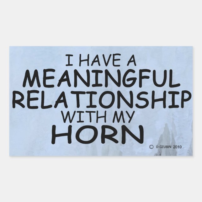 Meaningful Relationship Horn Rectangular Sticker (Front)