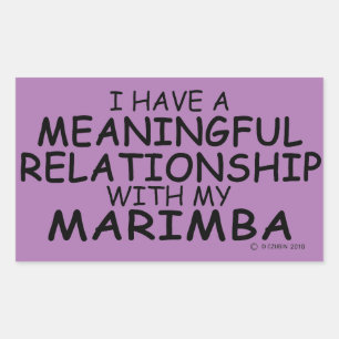 Meaningful Relationship Marimba Rectangular Sticke Sticker