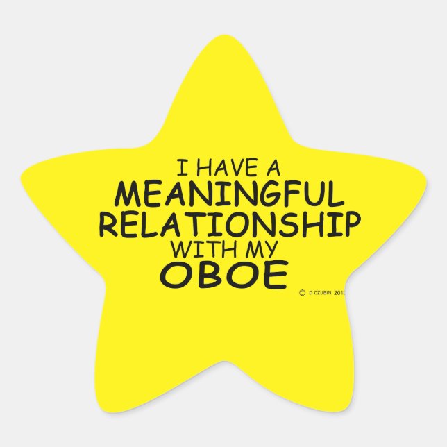 Meaningful Relationship Oboe Star Sticker (Front)