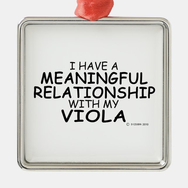 Meaningful Relationship Viola Metal Ornament (Front)