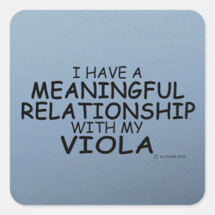 Meaningful Relationship Viola Square Sticker