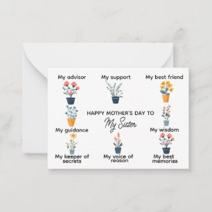 Meaningful Sister Mothers Day Card - Mother's Day