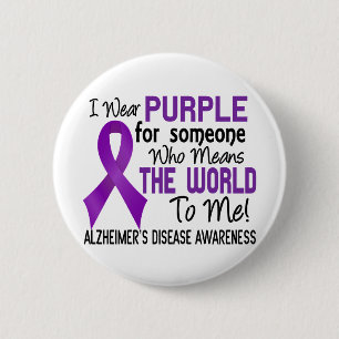 Means The World To Me 2 Alzheimer's Disease 2 Inch Round Button
