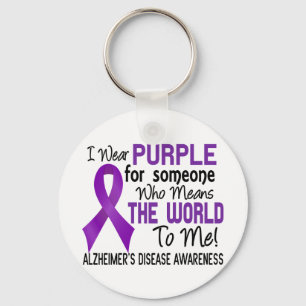 Means The World To Me 2 Alzheimer's Disease Keychain